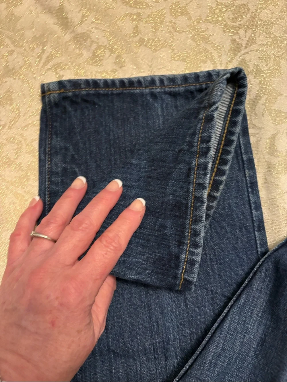 J. Crew Men’s Straight Jeans in Dark Blue Wash